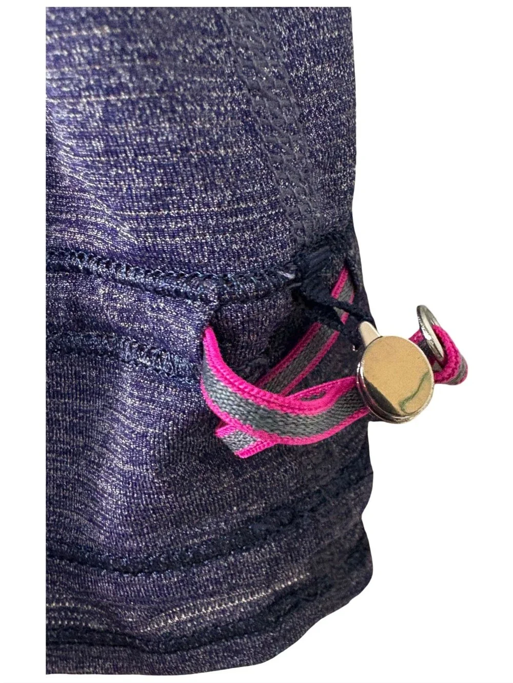 Lululemon Run Back On Track Tank Top Women Deep Indigo Stripe Built In Bra Size6